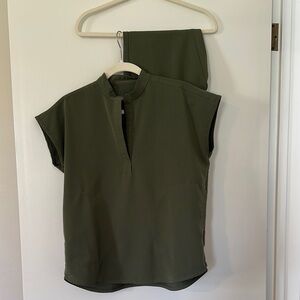 Olive Green Women's FIGS Scrub Set